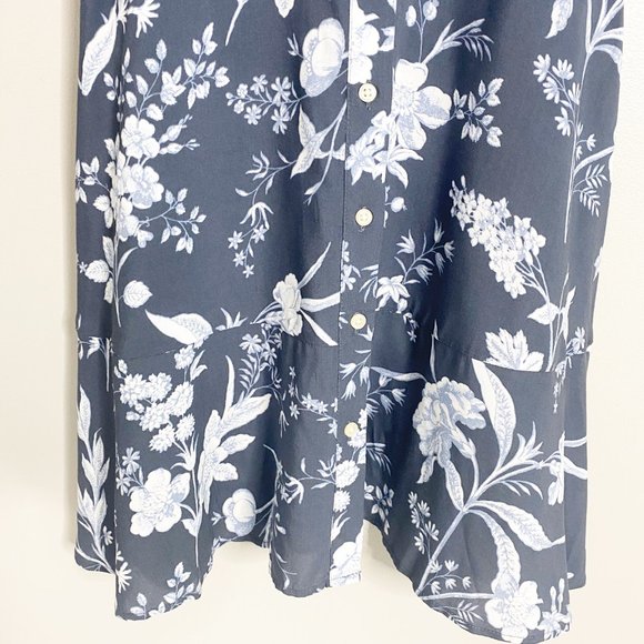 SOLD Loft Floral Ruffle Button Front Dress - Picture 2 of 8